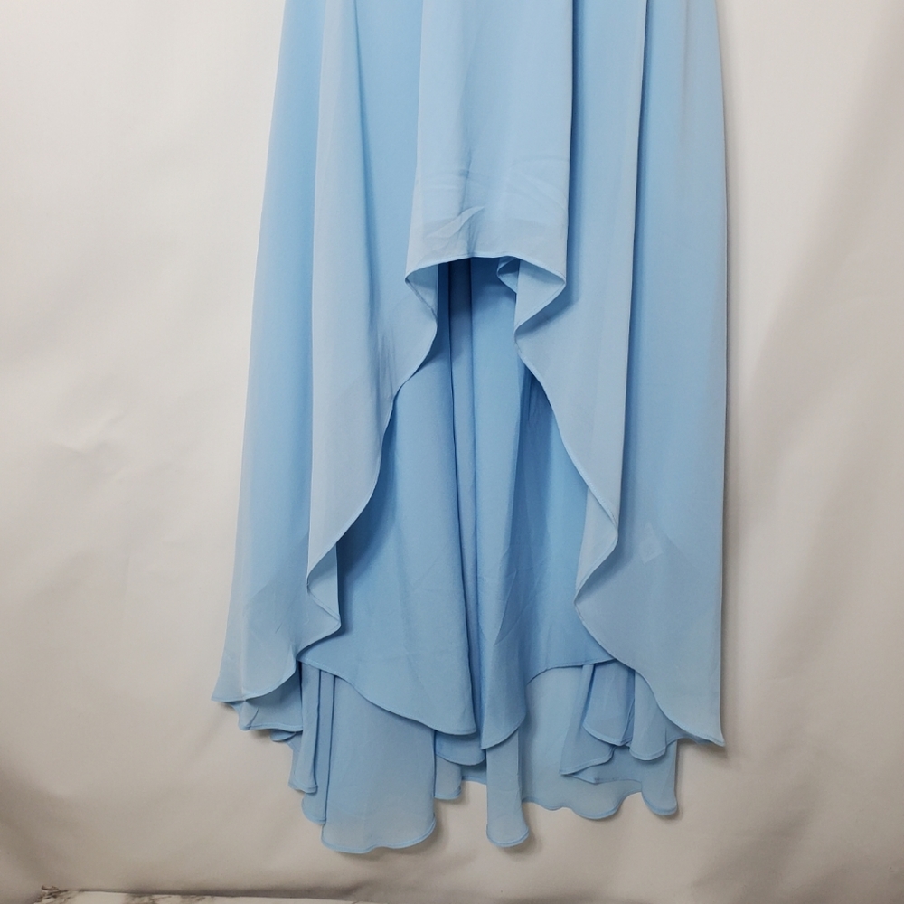 Haute Hippie Sky Blue Chiffon Hi Low Dress - Picture 5 of 11